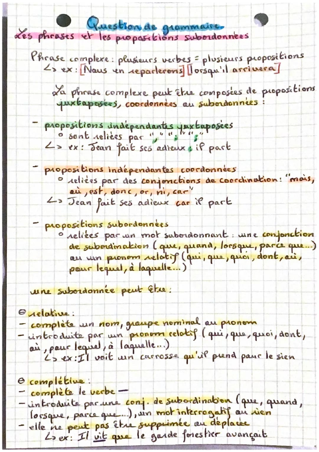 La regations
1. la négation totale:
Questions de grammaire
-> elle porte sur toute la proposition
-> elle est construite à l'aide des advert