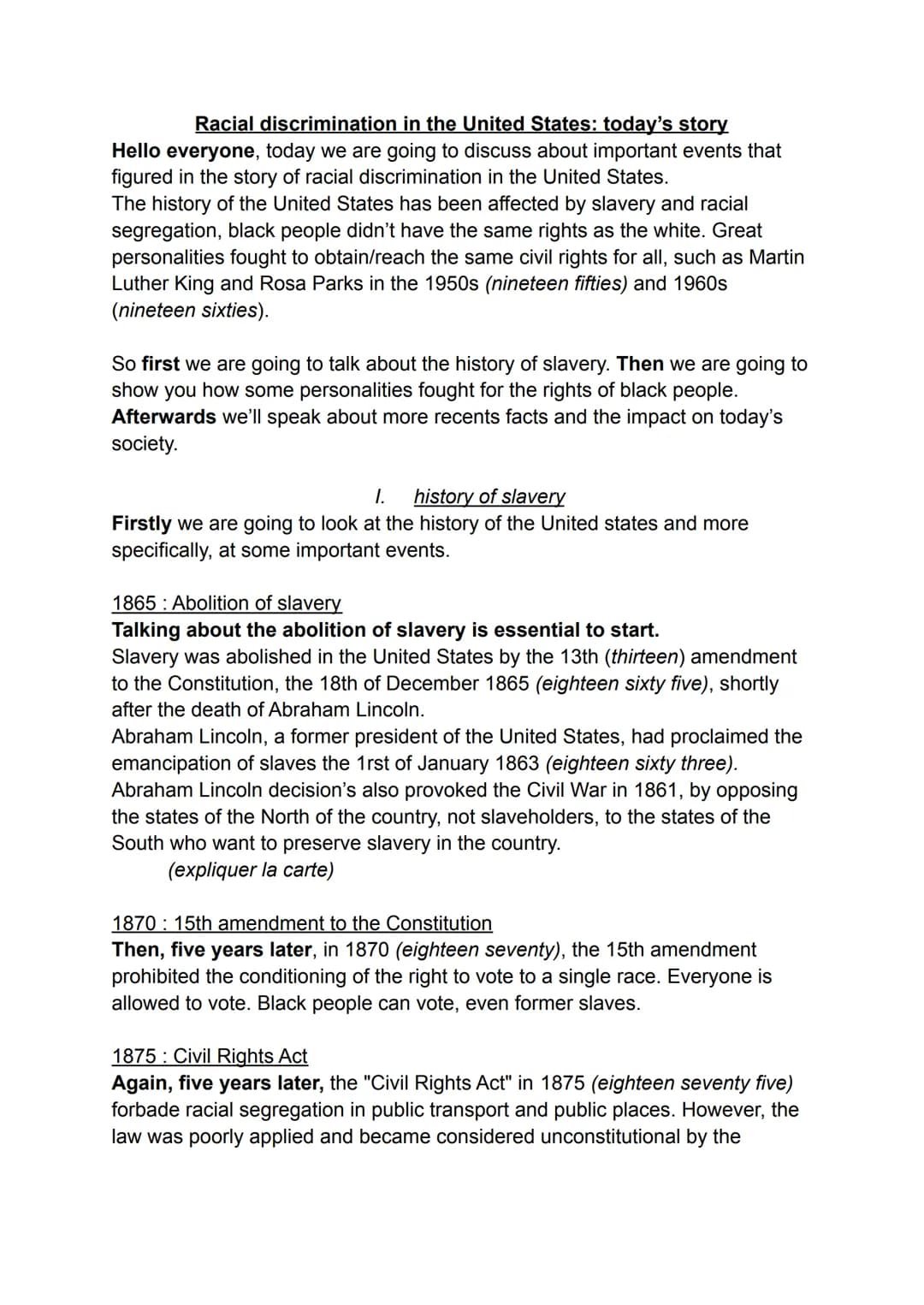 Racial discrimination in the United States: today's story
Hello everyone, today we are going to discuss about important events that
figured 