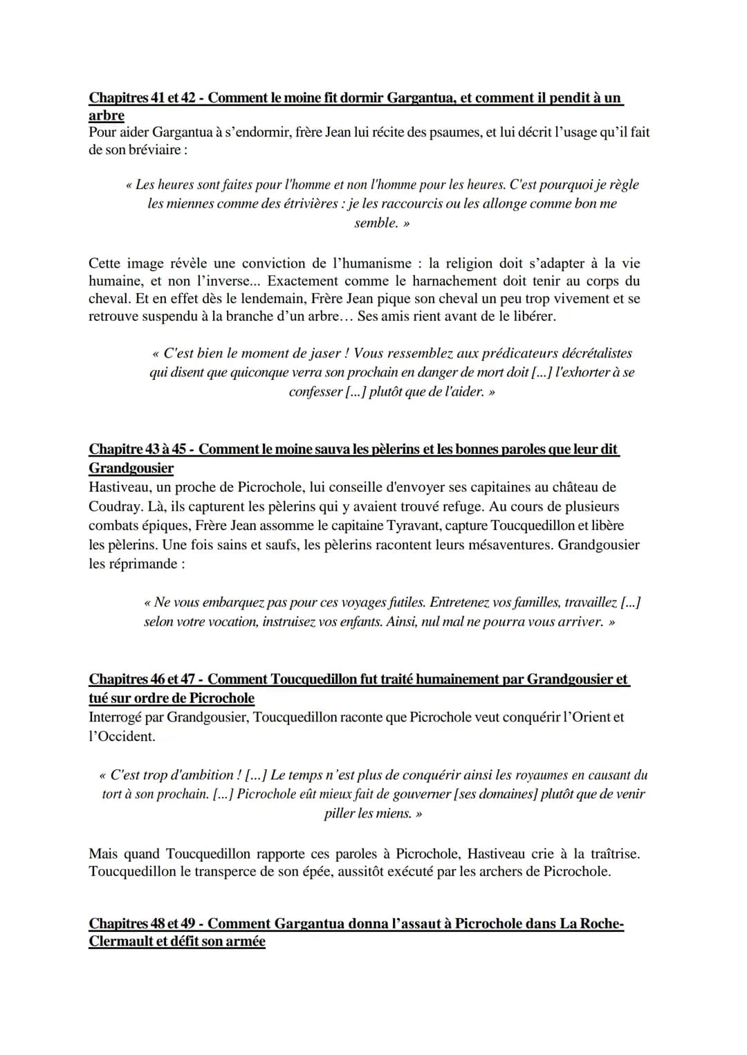Rabelais, Gargantua
Résumé-analyse
Alcofribas Nasier est l'anagramme que François Rabelais utilise pour se protéger de la
censure, car ses é