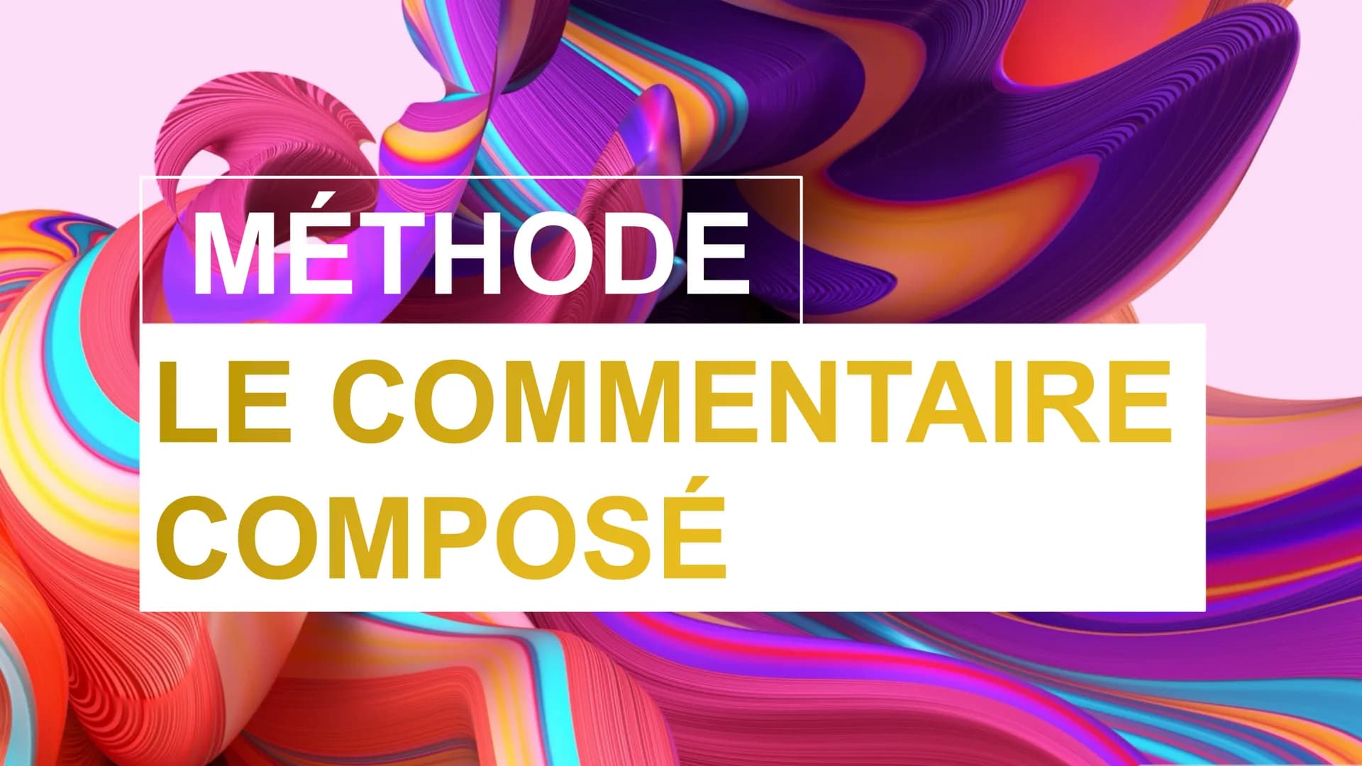 MÉTHODE
LE COMMENTAIRE
COMPOSÉ MÉTHODE
1. L'analyse
LE COMMENTAIRE COMPOSÉ
Lire et comprendre le texte
Pour commenter un texte, il faut comp