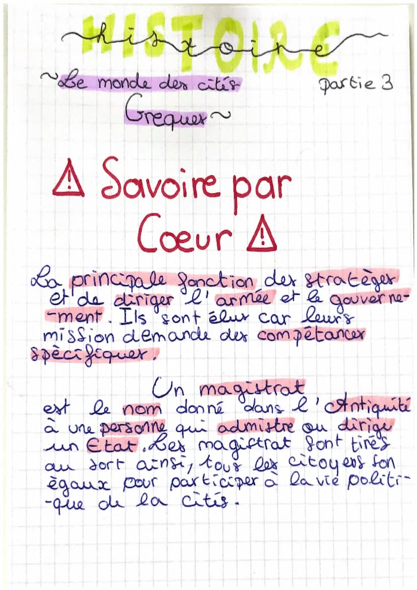 mhistoire
Definition:
Agora: Place
Acropole: Colline Sacré sur laquelle se I
trouvent les temples dédiés à la
divinite protectrice de
la cit