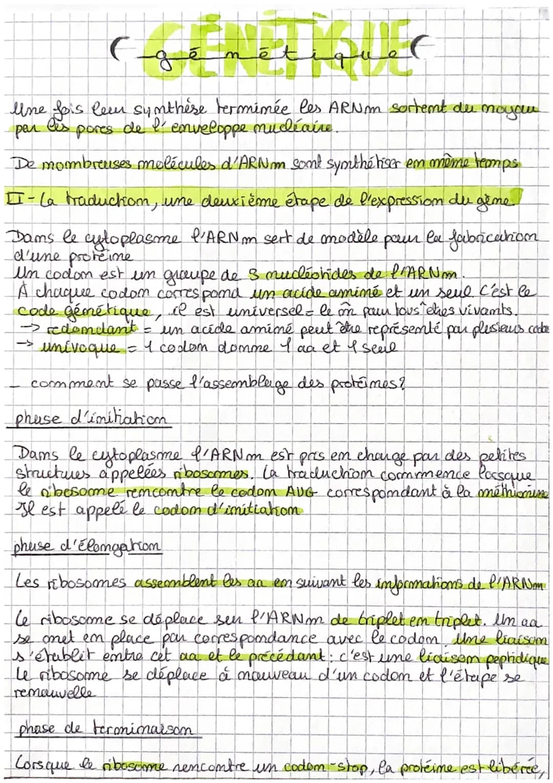 السلفيقي)
CHAP 3 L'expression du patrimoine génétique
Un ģime
un fragment d'ADN - séquence der nucleotide
CA, T, C, GD
Une protéine
- un ens