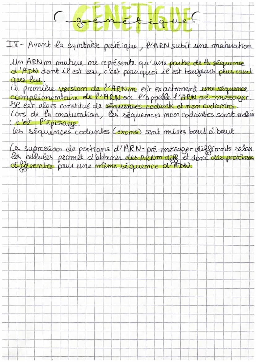 السلفيقي)
CHAP 3 L'expression du patrimoine génétique
Un ģime
un fragment d'ADN - séquence der nucleotide
CA, T, C, GD
Une protéine
- un ens