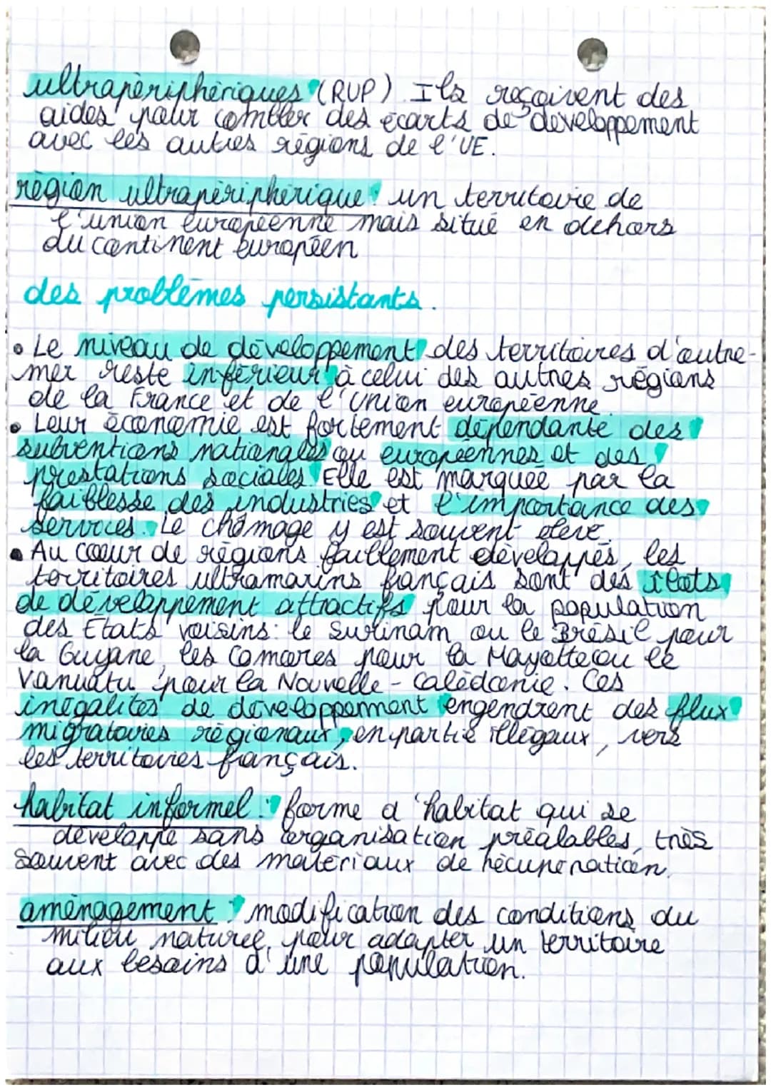 géographie
Les territoires ultramarins,
des espaces difficiles à
amenager.
1) des atouts
Les territoires d'Outre-mer françous disposent de
l