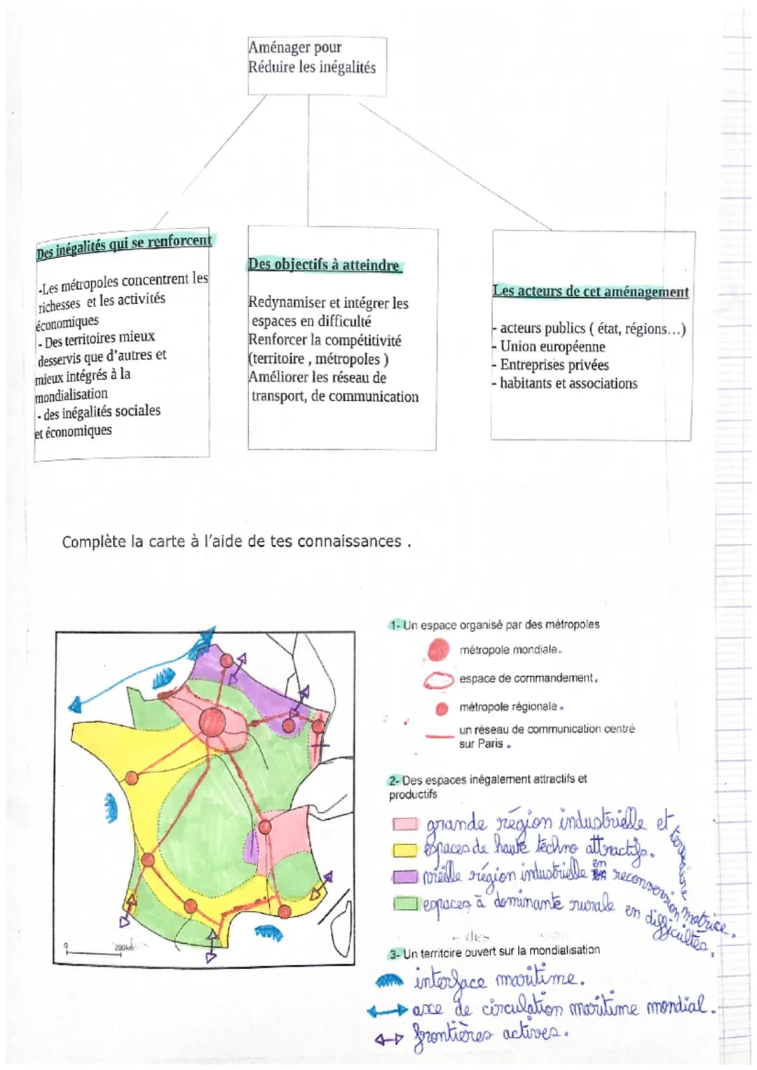 Des inégalités qui se renforcent
Les métropoles concentrent les
richesses et les activités
économiques
-Des territoires mieux
desservis que 