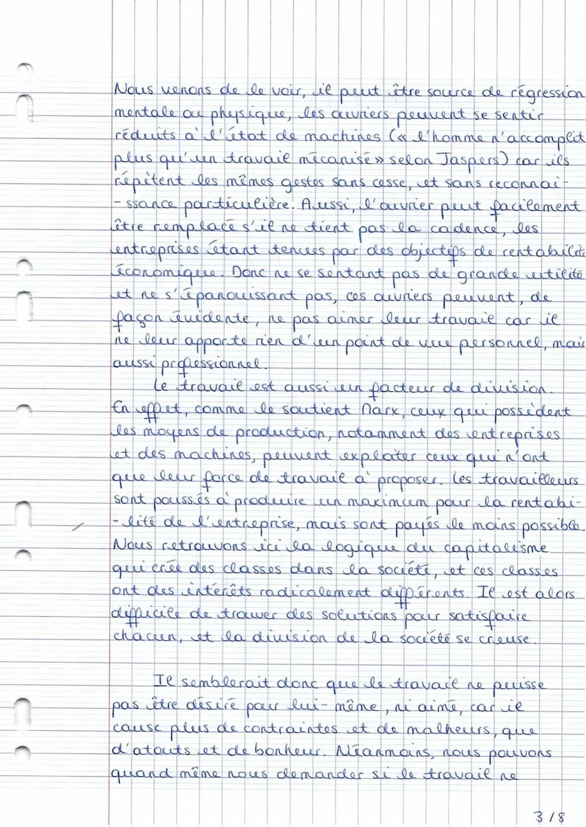 +B
1
120
Excellent trentail
Mourin Margo
The 64
Bac blanc philosophice n° 2
Sujet 1: le travail peut-il être aimé pour lui même ?
teen
le tr