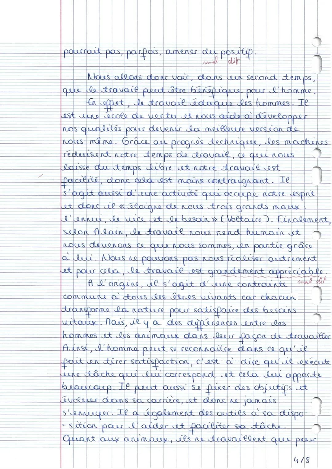 +B
1
120
Excellent trentail
Mourin Margo
The 64
Bac blanc philosophice n° 2
Sujet 1: le travail peut-il être aimé pour lui même ?
teen
le tr