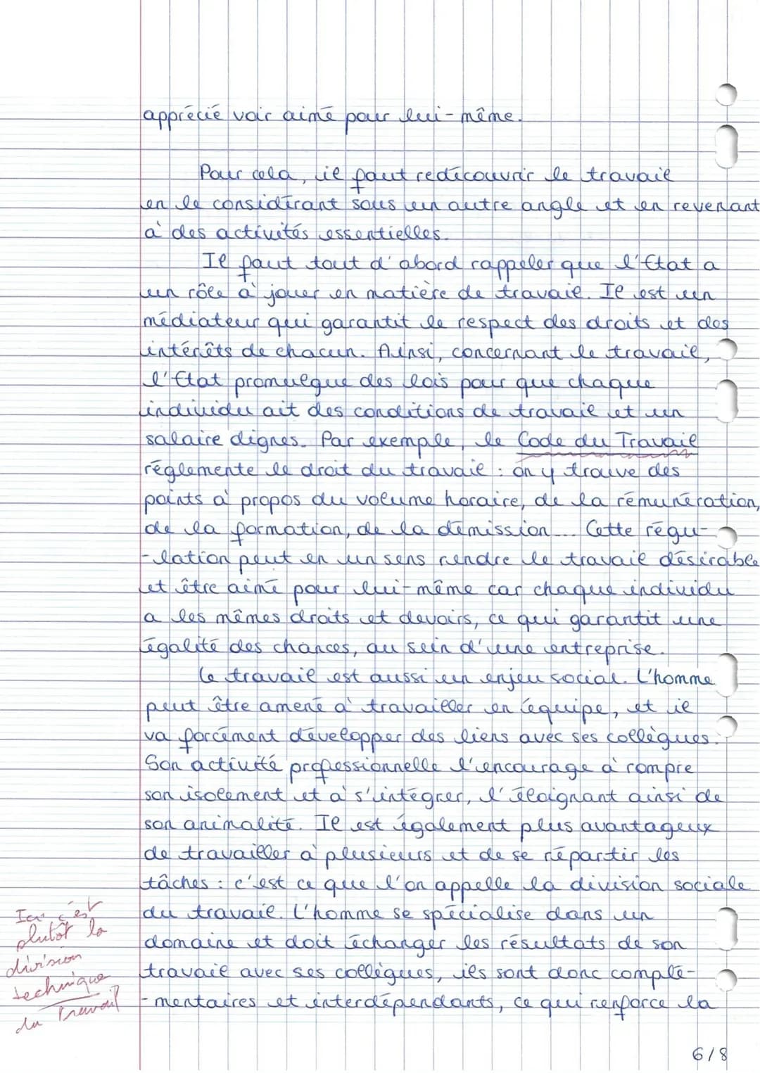 +B
1
120
Excellent trentail
Mourin Margo
The 64
Bac blanc philosophice n° 2
Sujet 1: le travail peut-il être aimé pour lui même ?
teen
le tr