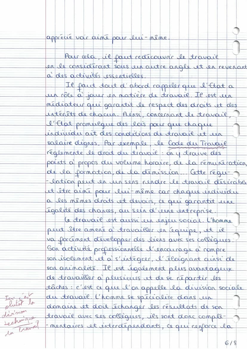 +B
1
120
Excellent trentail
Mourin Margo
The 64
Bac blanc philosophice n° 2
Sujet 1: le travail peut-il être aimé pour lui même ?
teen
le tr