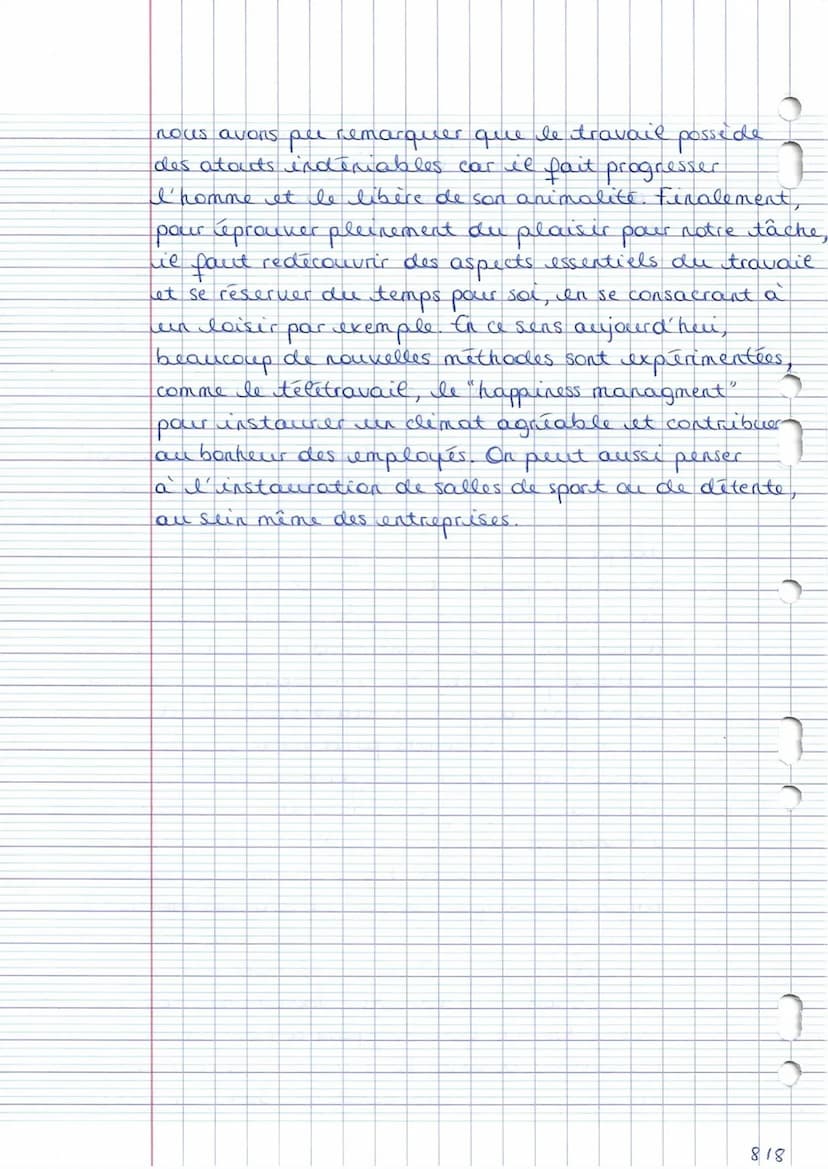 +B
1
120
Excellent trentail
Mourin Margo
The 64
Bac blanc philosophice n° 2
Sujet 1: le travail peut-il être aimé pour lui même ?
teen
le tr