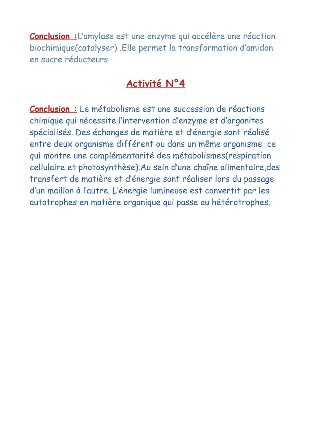 Chapitre II: Le métabolisme des cellules
Comment les cellules se procurent-elles l'énergie nécessaire à
leur fonctionnement ?
I-Le métabolis