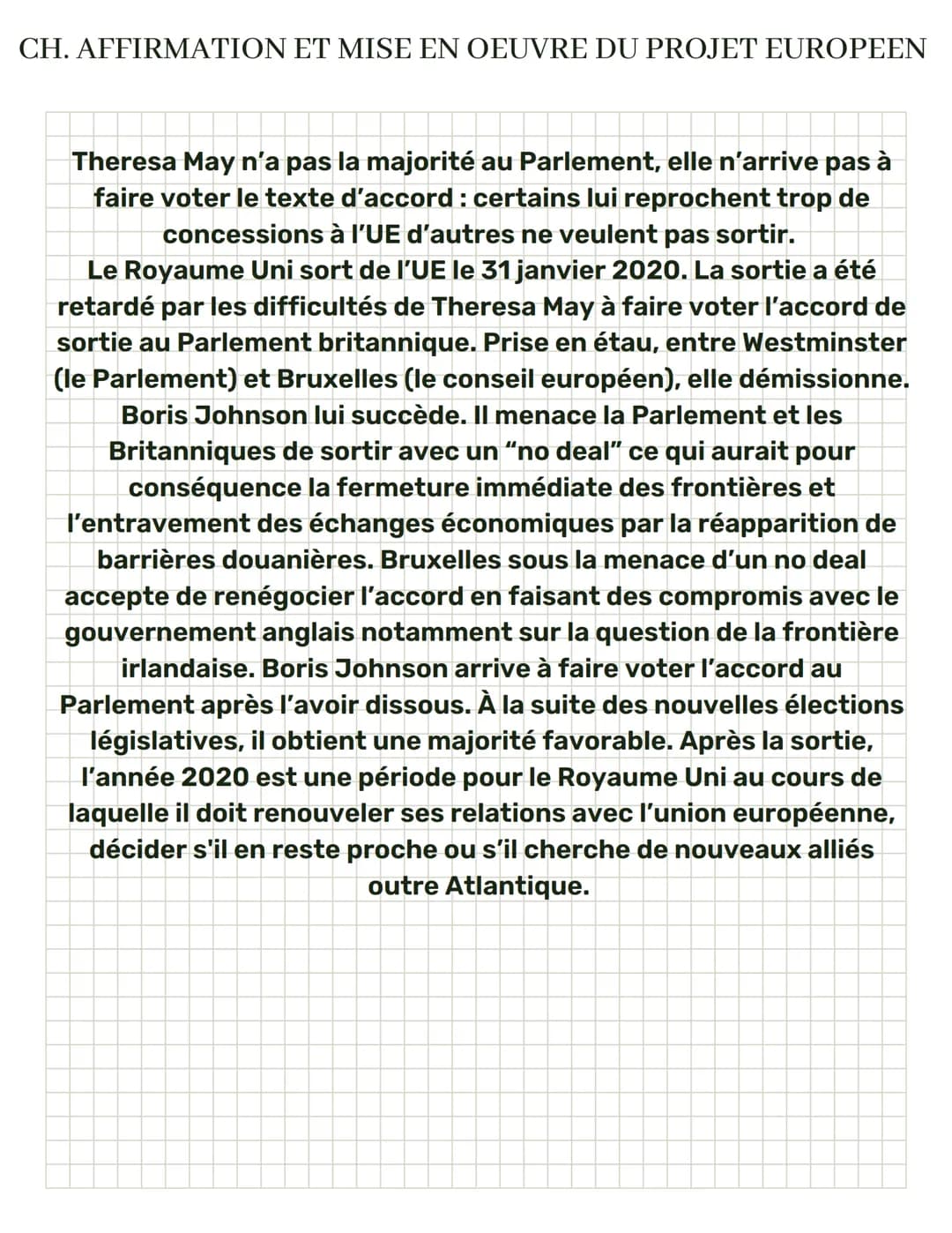 CH. AFFIRMATION ET MISE EN OEUVRE DU PROJET EUROPEEN
I. Les débuts de la construction européenne
A) Le contexte d'après la guerre et la guer