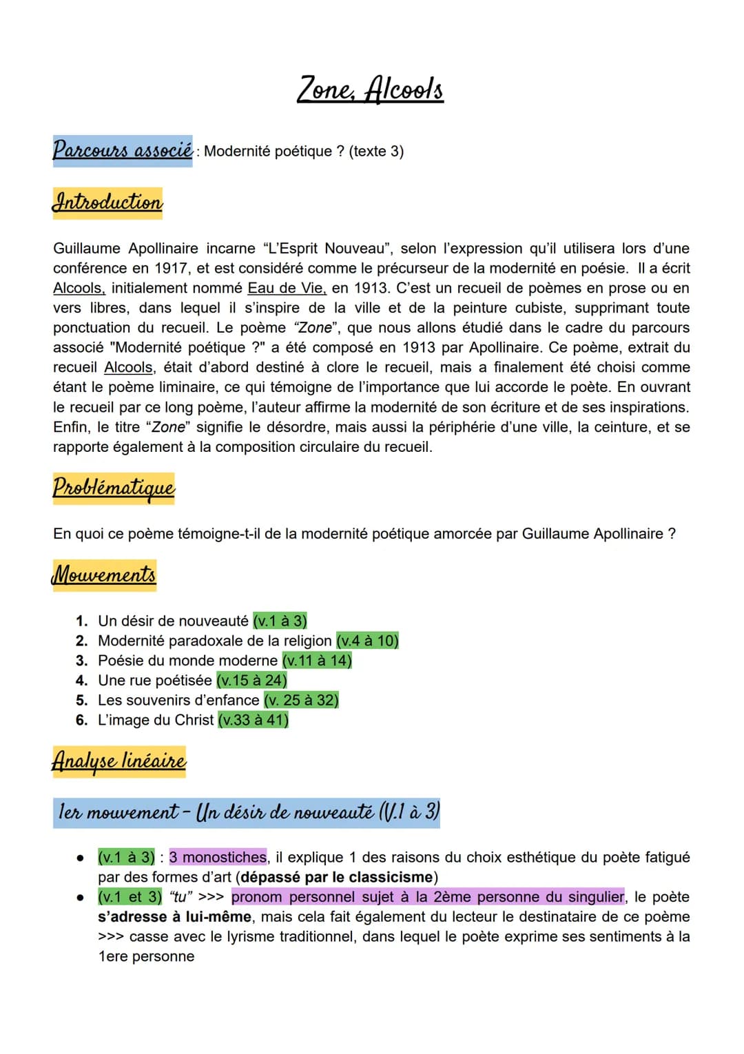 Zone. Alcools
Parcours associé: Modernité poétique ? (texte 3)
Introduction
Guillaume Apollinaire incarne "L'Esprit Nouveau", selon l'expres