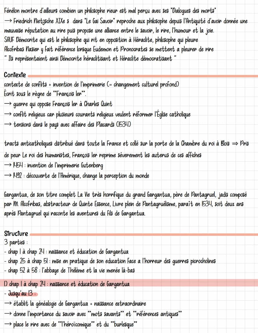 Gargantua
Parcours Rire et savoir
Dès les premières lignes, Rabelais crée une connivence entre lui et ses lecteurs avec l'apostrophe « Amis 