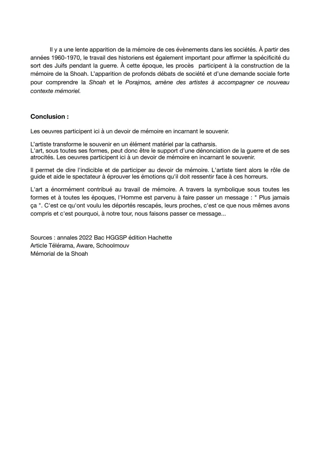 GRAND ORAL ART: Les génocides juif & tzigane
Introduction :
En 1945, il y a une réaction immédiate aux persécutions des juifs avec la créati