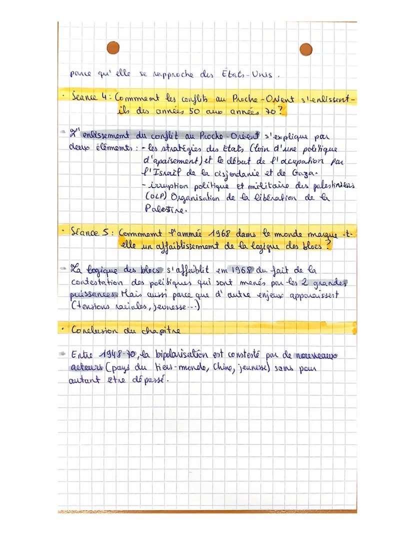 HISTOIRE : CHPS
Em
la bipolarisation du monde est-elle remise em cause
par de nouveaux acteurs internationaux ?"
quor
• Séance 1: Comment la