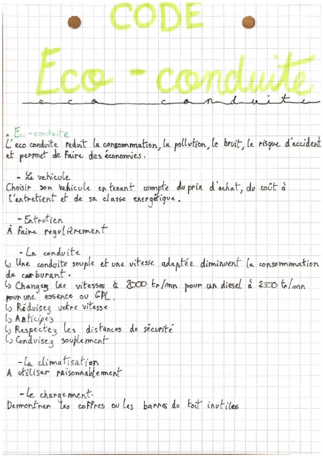 Fiche Éco-Conduite et Choix de Voiture Facile