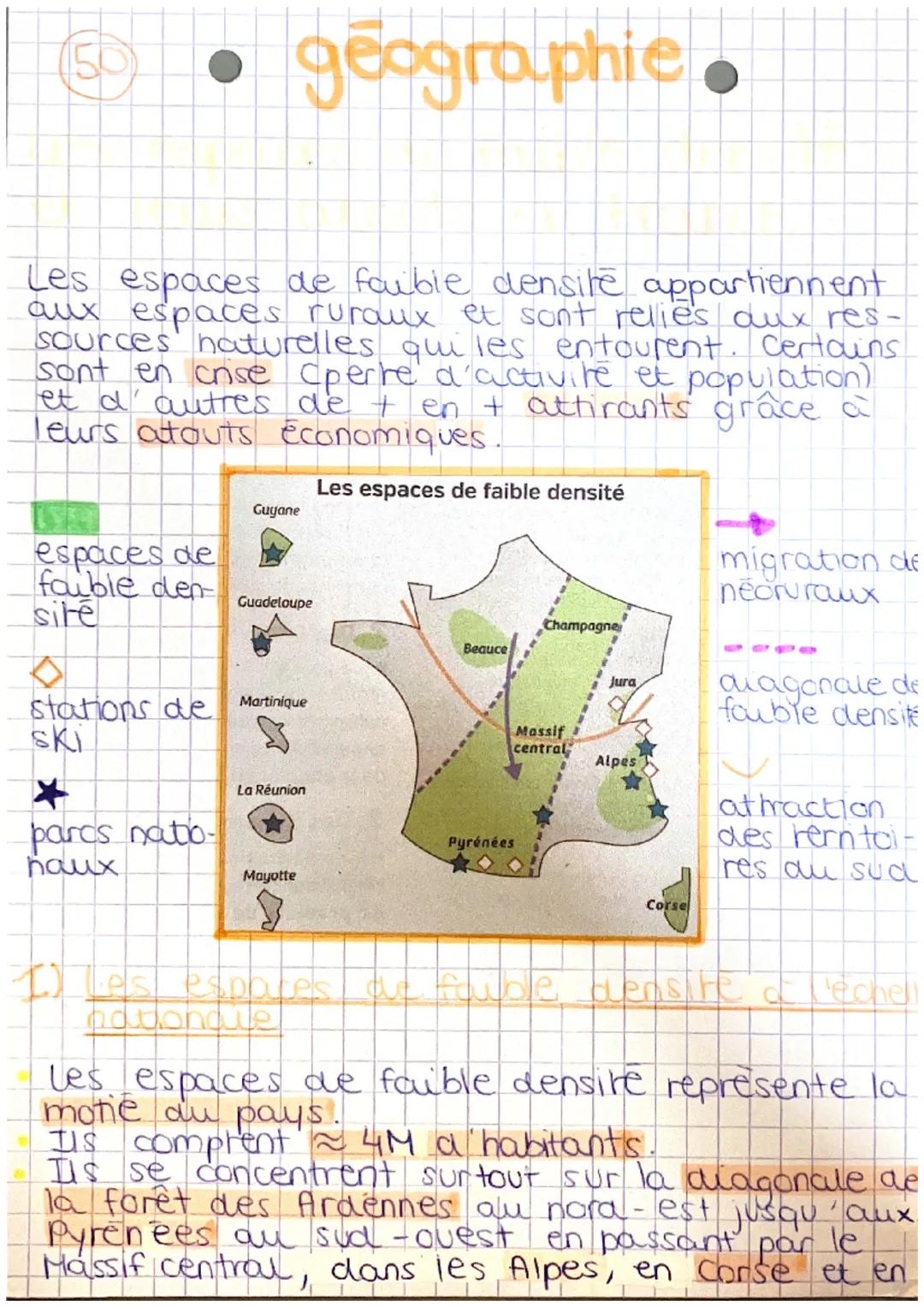 Les espaces de faible densite appartiennent
aux espaces ruraux et sont relies aux res-
sources naturelles qui les entourent. Certains
sont e