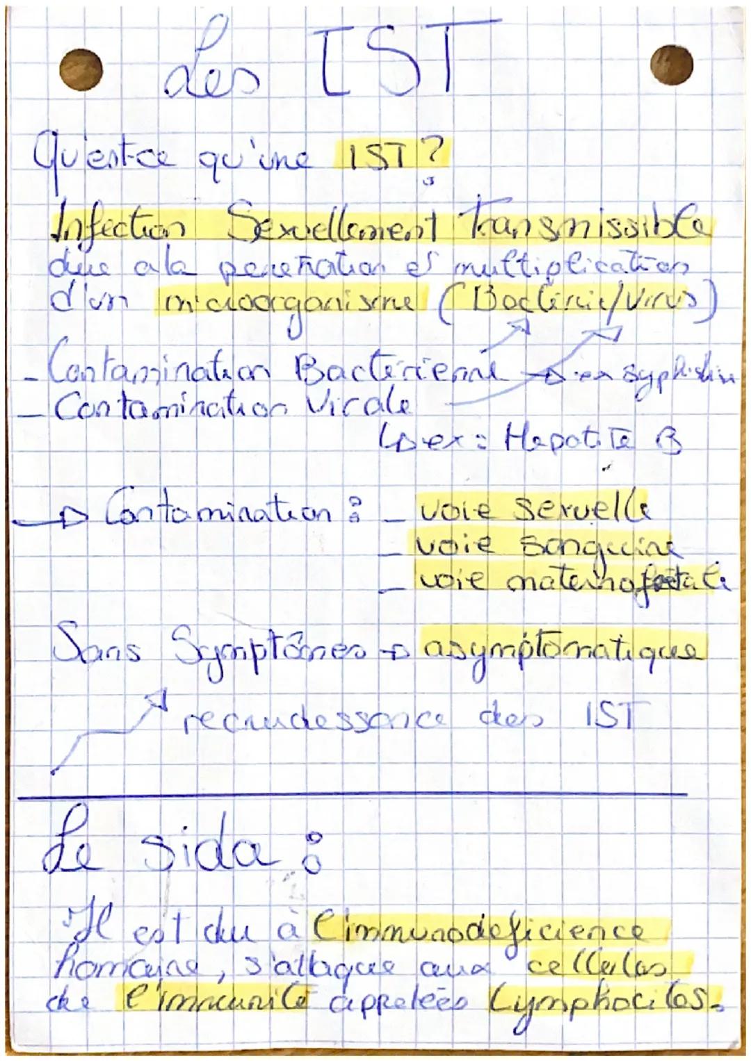 # Les TST

Questce qu'une IST?
Infiction Sexuellement kansmissible
dive a la pereñation es multiplication
dien microorganisme (Boclinic/Viru