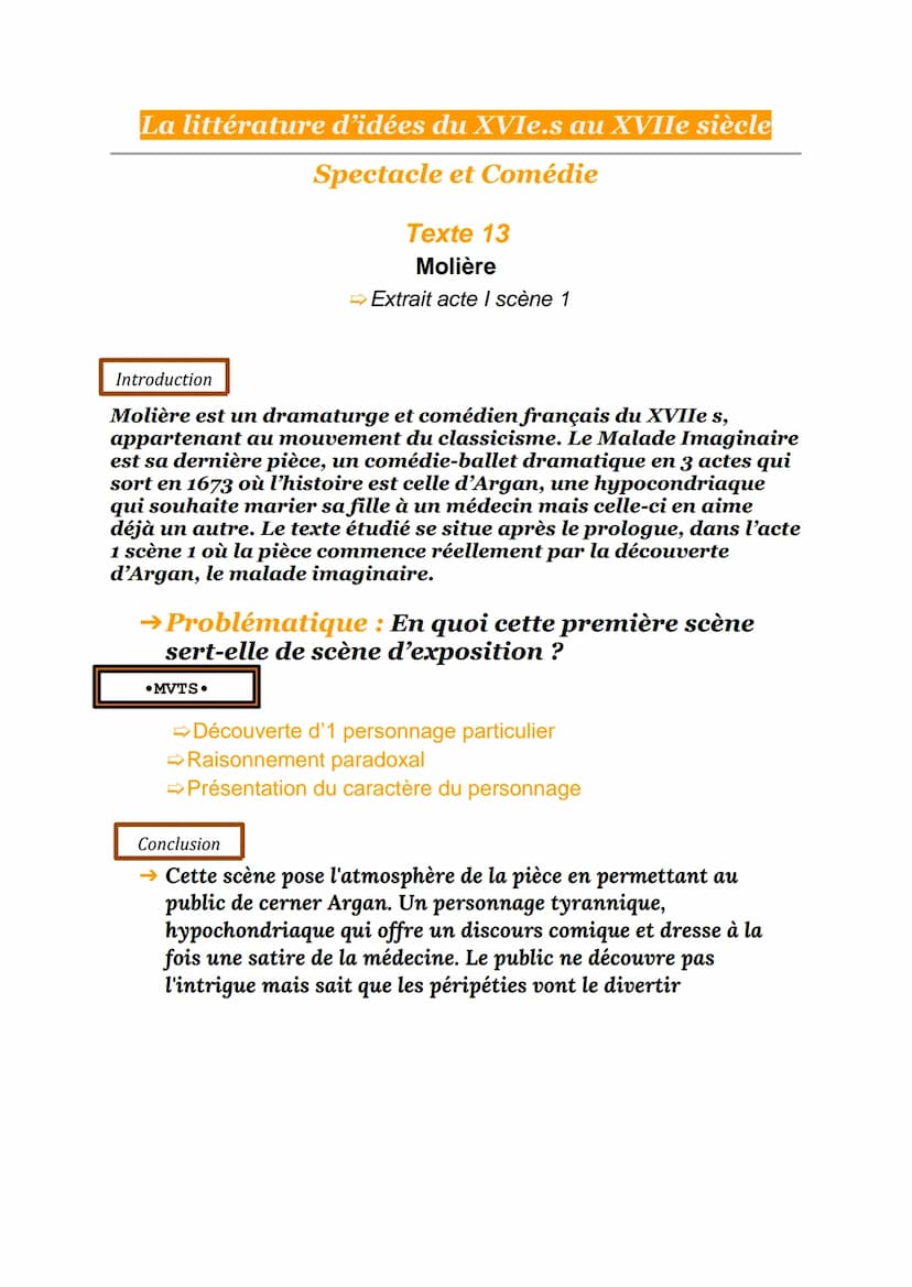 
<h2 id="introduction">Introduction</h2>
<p>Molière est un dramaturge et comédien français du XVIIe siècle, appartenant au mouvement du clas