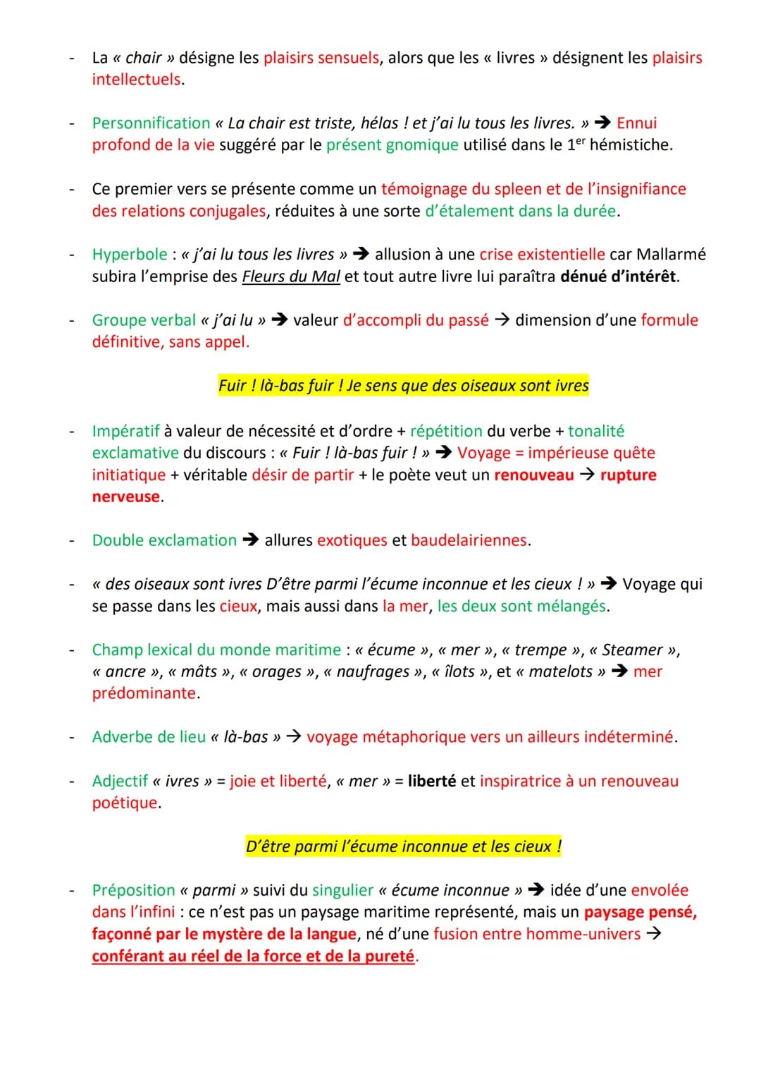 ORAL - TEXTE 1 : Mallarmé - POÉSIE :
<< Brise Marine >>
o Introduction :
1. PRÉSENTATION : En 1865, Stéphane Mallarmé rédige, dans la suite 