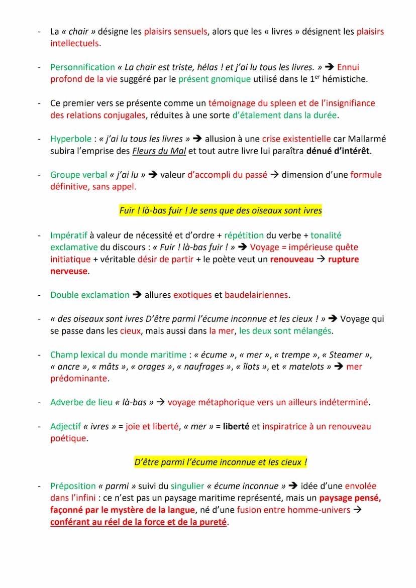 ORAL - TEXTE 1 : Mallarmé - POÉSIE :
<< Brise Marine >>
o Introduction :
1. PRÉSENTATION : En 1865, Stéphane Mallarmé rédige, dans la suite 