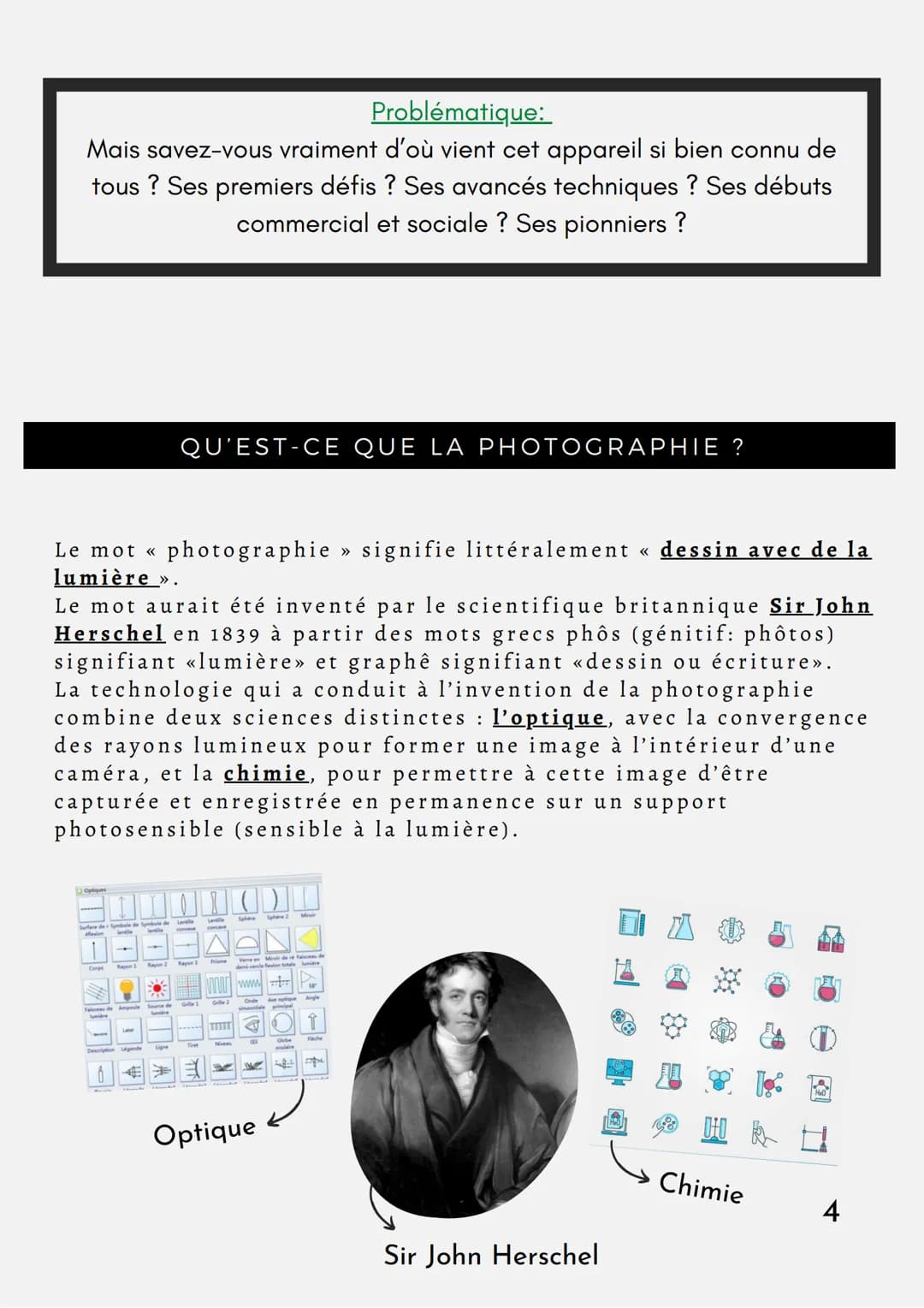 Reflekta II
VEBUR
HISTOIRE
L'ÉVOLUTION DE
L'APPAREIL PHOTO À
TRAVERS LES ÉPOQUES
1 • INTRODUCTION (P.3)
PROBLÉMATIQUE (P.4)
• QU'EST-CE QUE 