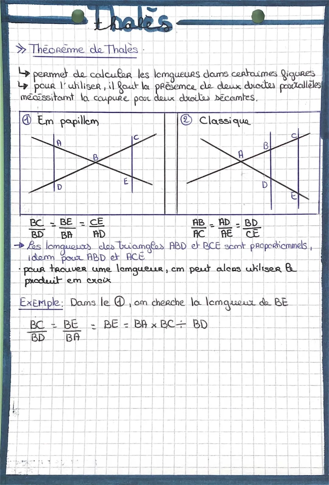 théorème de Thales et sa réciproque 