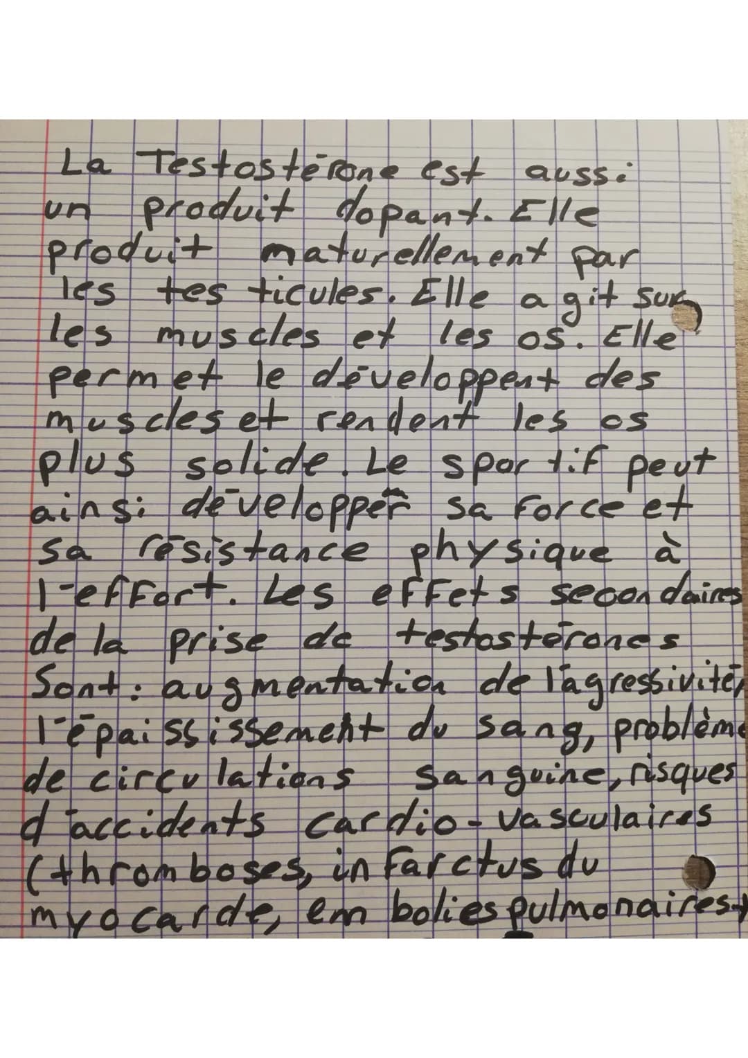 Fiche de revision s.ut.
Le dopage:
La prise des produits dopants
est interdite et dangereuse pour
la sante. Par exemple I'EPO
(l'erythropoie