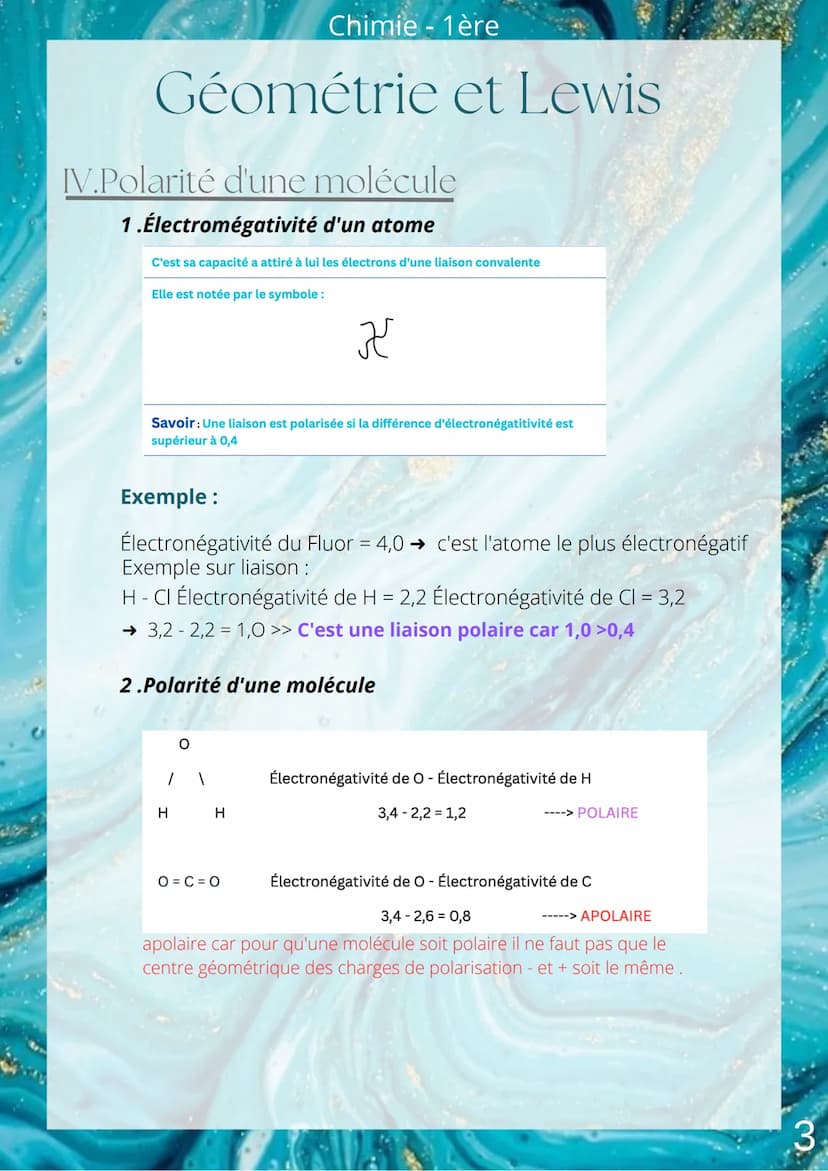 Chimie - 1ère
Géométrie et Lewis
I.Observation de la géométrie des molécules
Triangulaire
plane
Linéaire
H2
02
N2
CO2
HCN
HCP
Coudée
H20
H2S