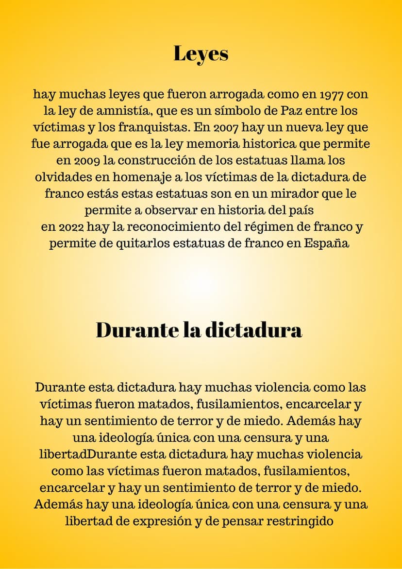 LA DICTADURA DE FRANCO
Algunos datos de historia
Después, la segunda República hay un golpe de estado
que crea la guerra civil entre franqui
