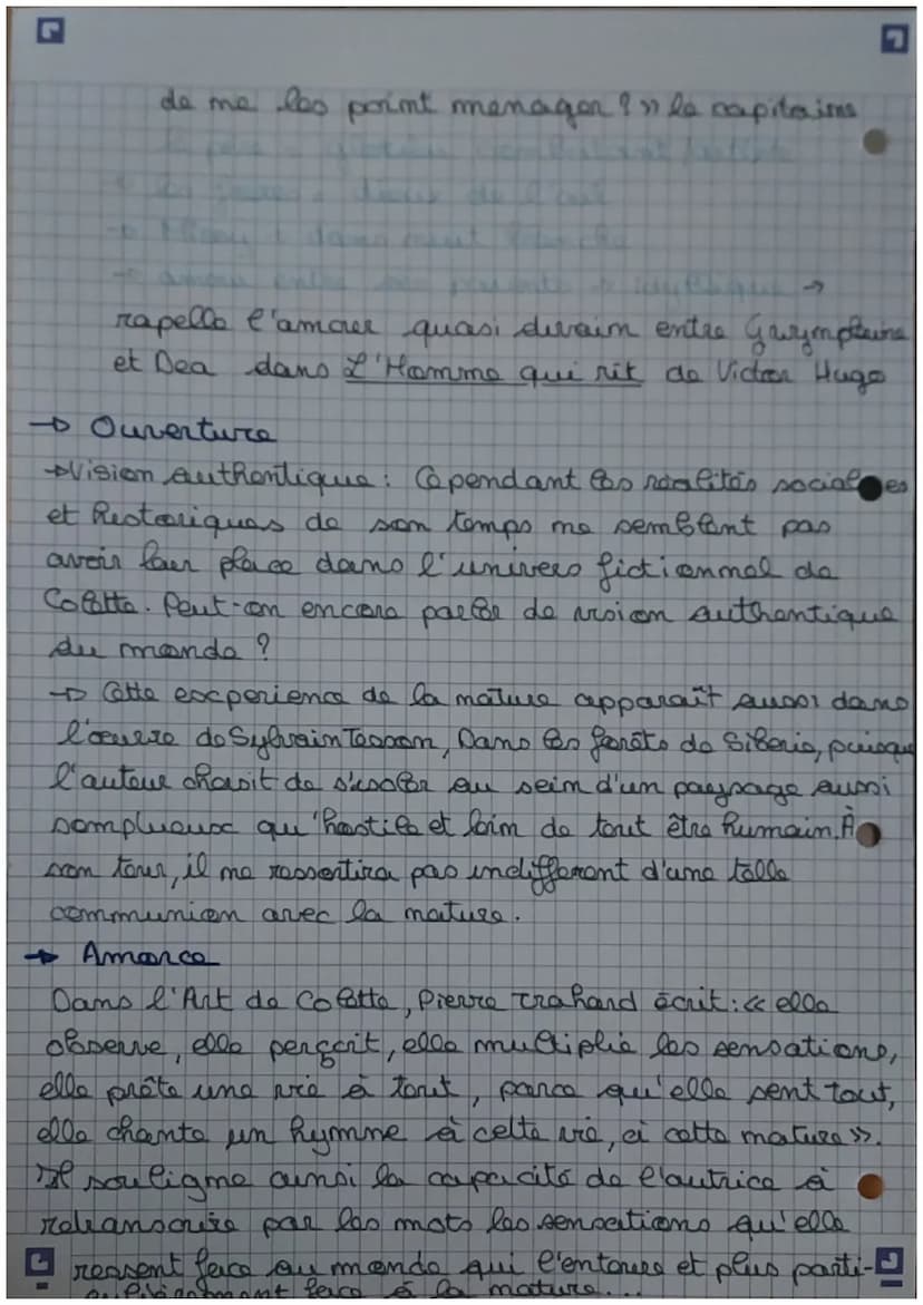 dissertation Side
of eloge de la mature
to wen d spamoussement de son enfance
- recours au fyrisme.
CÔ
geraniums, Ô digitales
>>
-o regard e