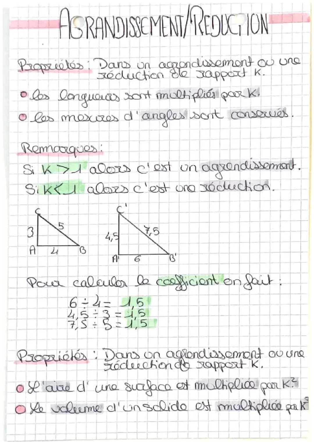 Agrandissement et réduction 