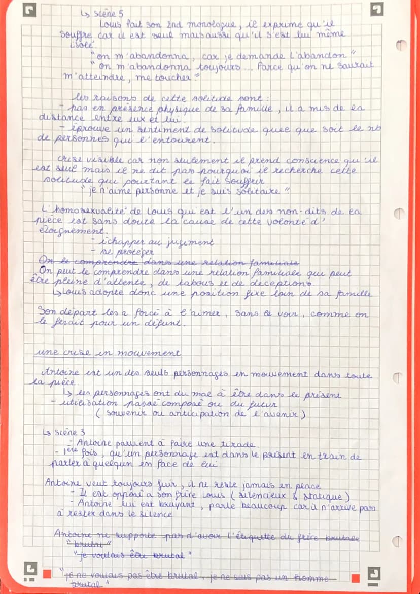dissertation
crise personnelle, crise familiale
introduction
Selon le crutique Jacques More, le héros trajique entend staffirmer
dans le pré