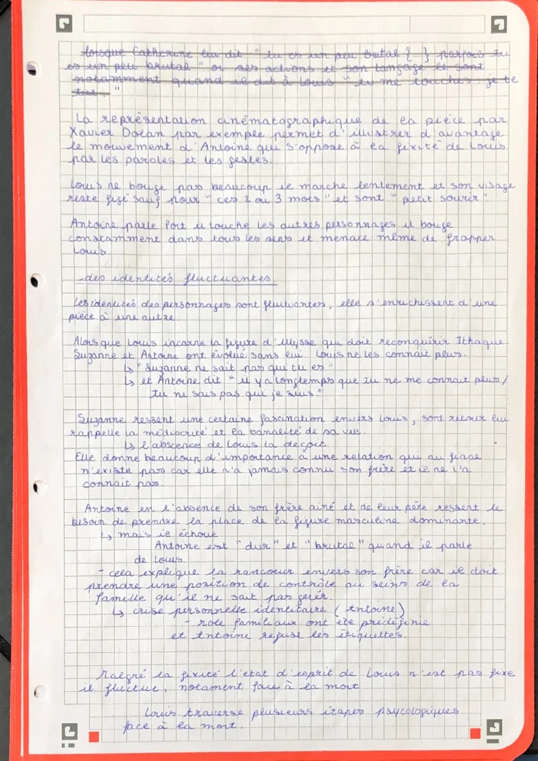 dissertation
crise personnelle, crise familiale
introduction
Selon le crutique Jacques More, le héros trajique entend staffirmer
dans le pré