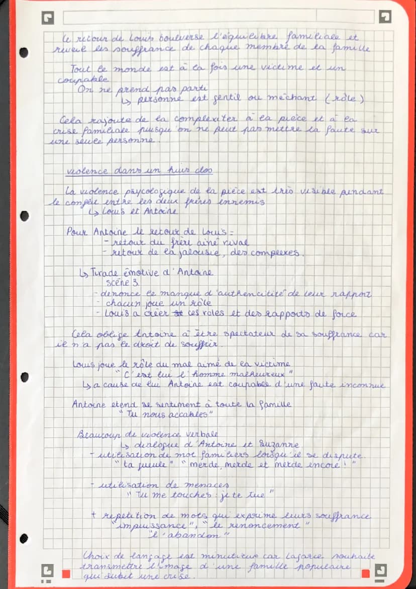 dissertation
crise personnelle, crise familiale
introduction
Selon le crutique Jacques More, le héros trajique entend staffirmer
dans le pré