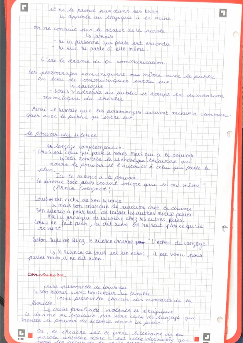dissertation
crise personnelle, crise familiale
introduction
Selon le crutique Jacques More, le héros trajique entend staffirmer
dans le pré