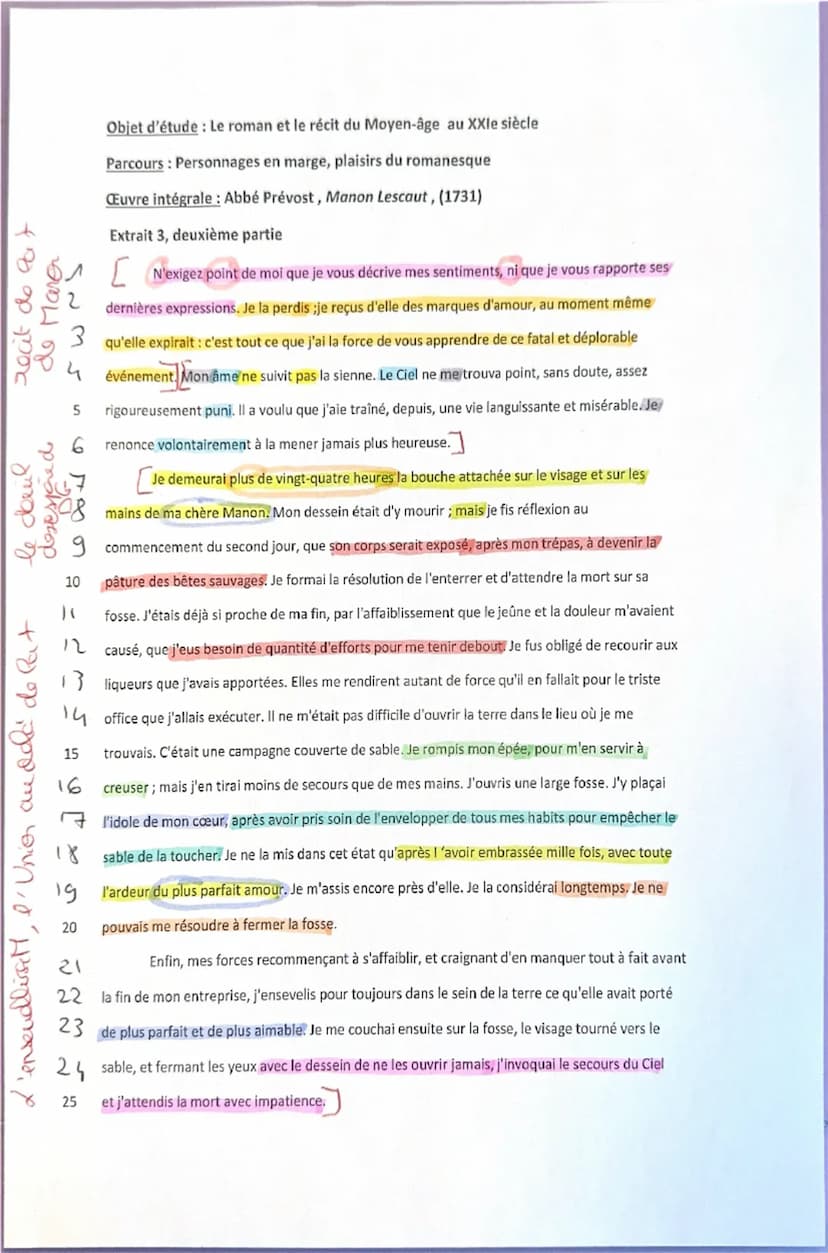 Manon la mort
-
9: le texte è 1 extrait de ML, romp de l'Abbé
prevost, public en MS3. raconte la passion
devorante des chevalier DG emvers M