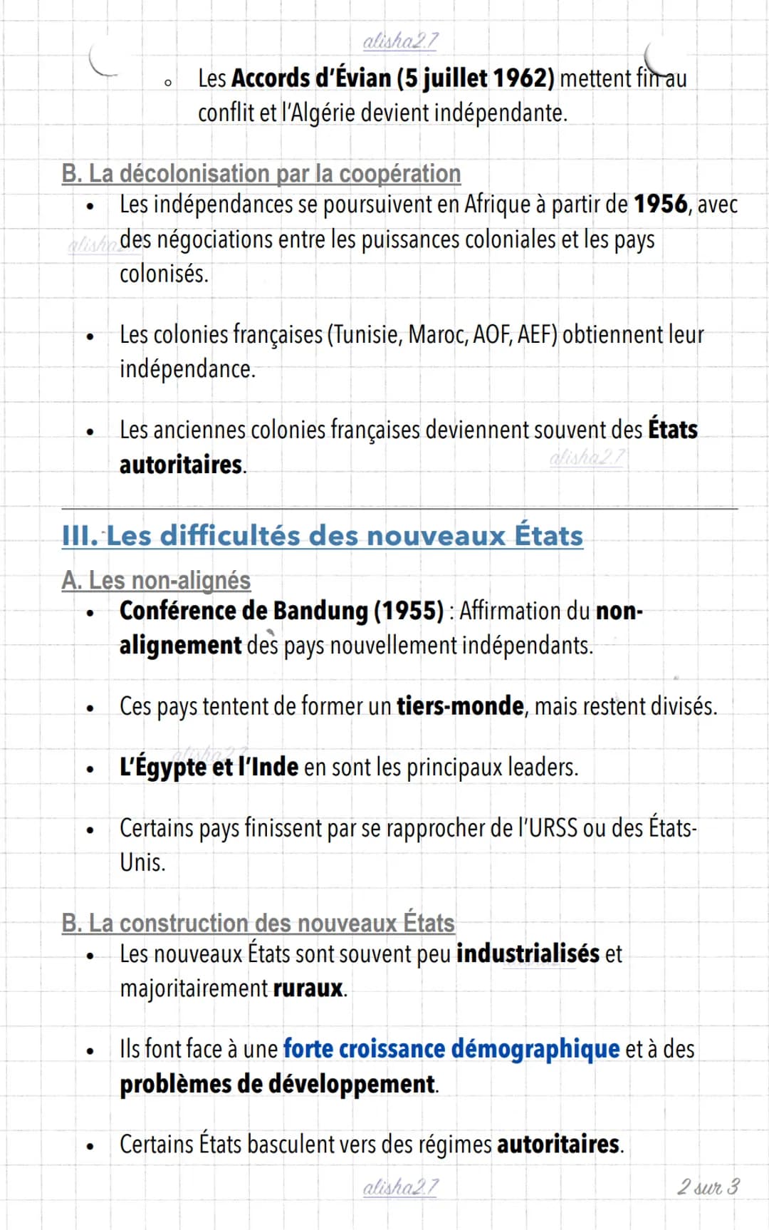 #6: Indépendances et Construction de
Nouveaux États
I. Des puissances coloniales affaiblies
- Après la Seconde Guerre mondiale, les revendic