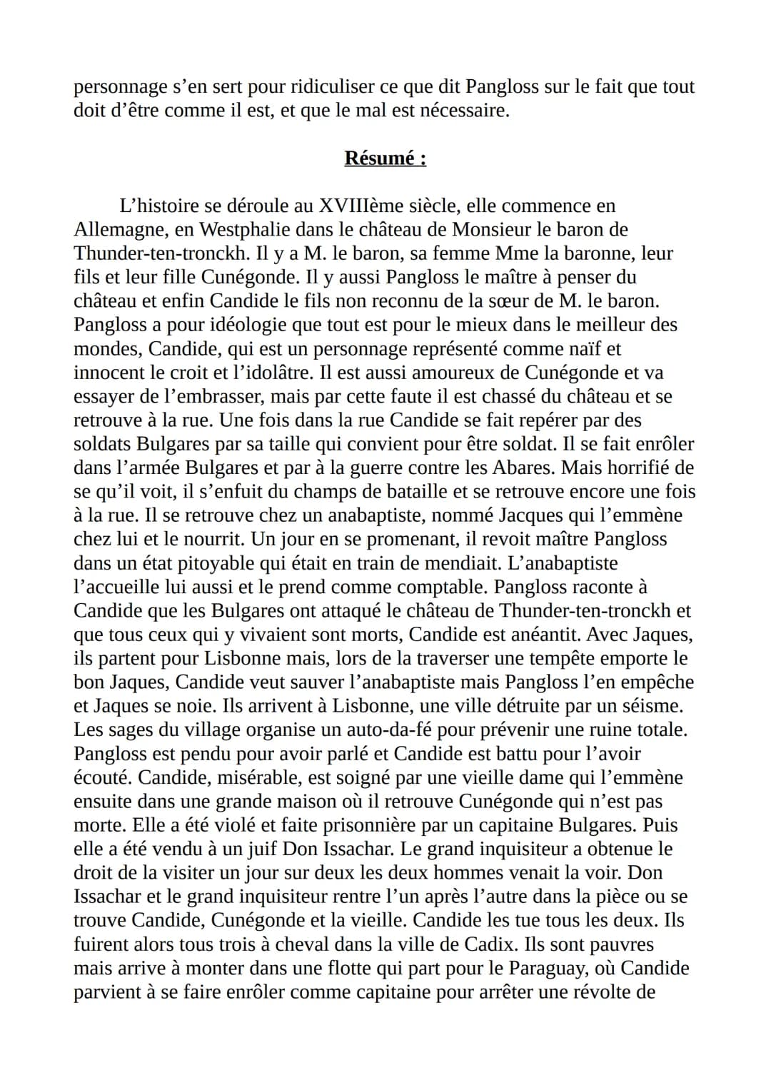 LEPLANOIS
Camille
DOSSIER
Candide
de Voltaire
1er 5
octobre 2021 Présentation :
François Marie Aouret, dit Voltaire, est né le 21 novembre 1