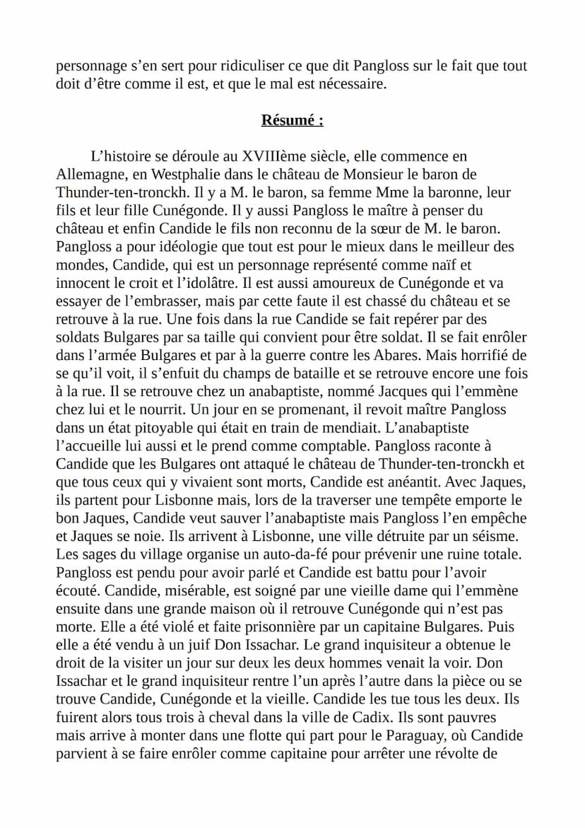 LEPLANOIS
Camille
DOSSIER
Candide
de Voltaire
1er 5
octobre 2021 Présentation :
François Marie Aouret, dit Voltaire, est né le 21 novembre 1