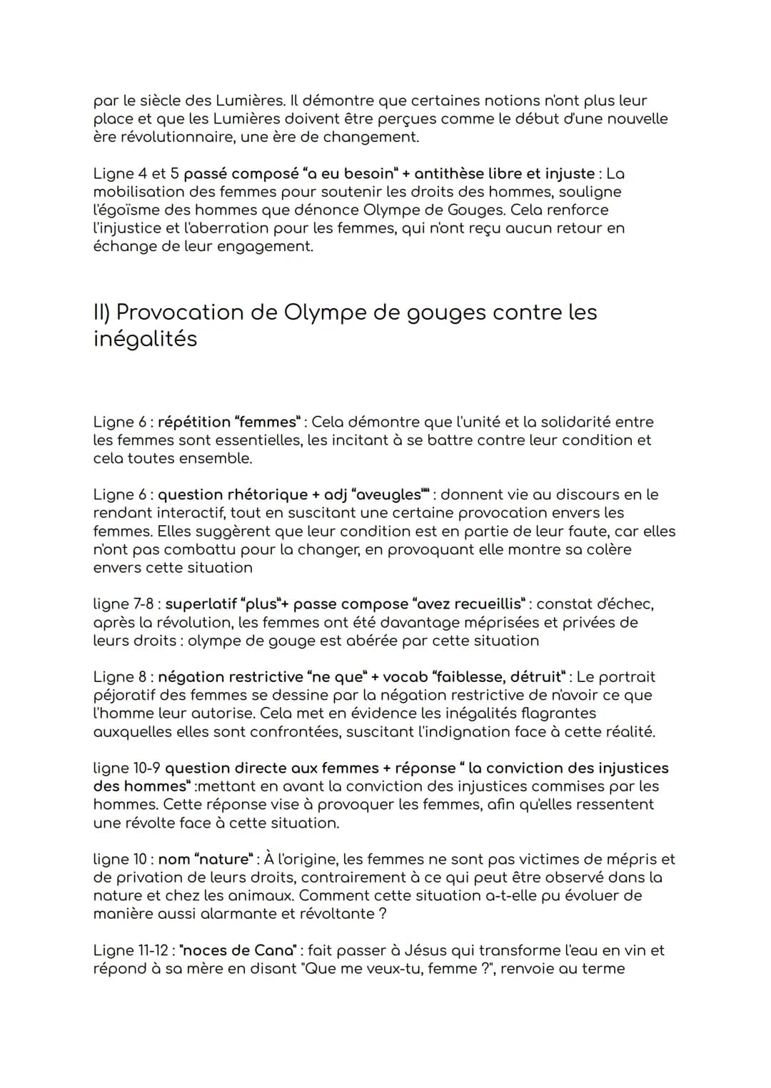 TEXTE 16
Introduction
Née en 1748 sous le nom de Marie Gouze, Olympe de Gouges est une
personnalité marquante du XVIIIe siècle, à la fois éc