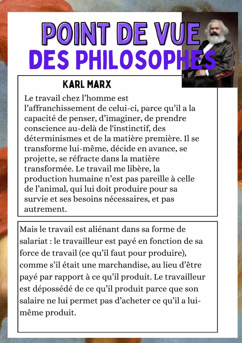 LE TRAVAIL
Activité consciente qui implique un effort
physique ou intellectuel qui transforme le réel,
dans le but d'une satisfaction des be