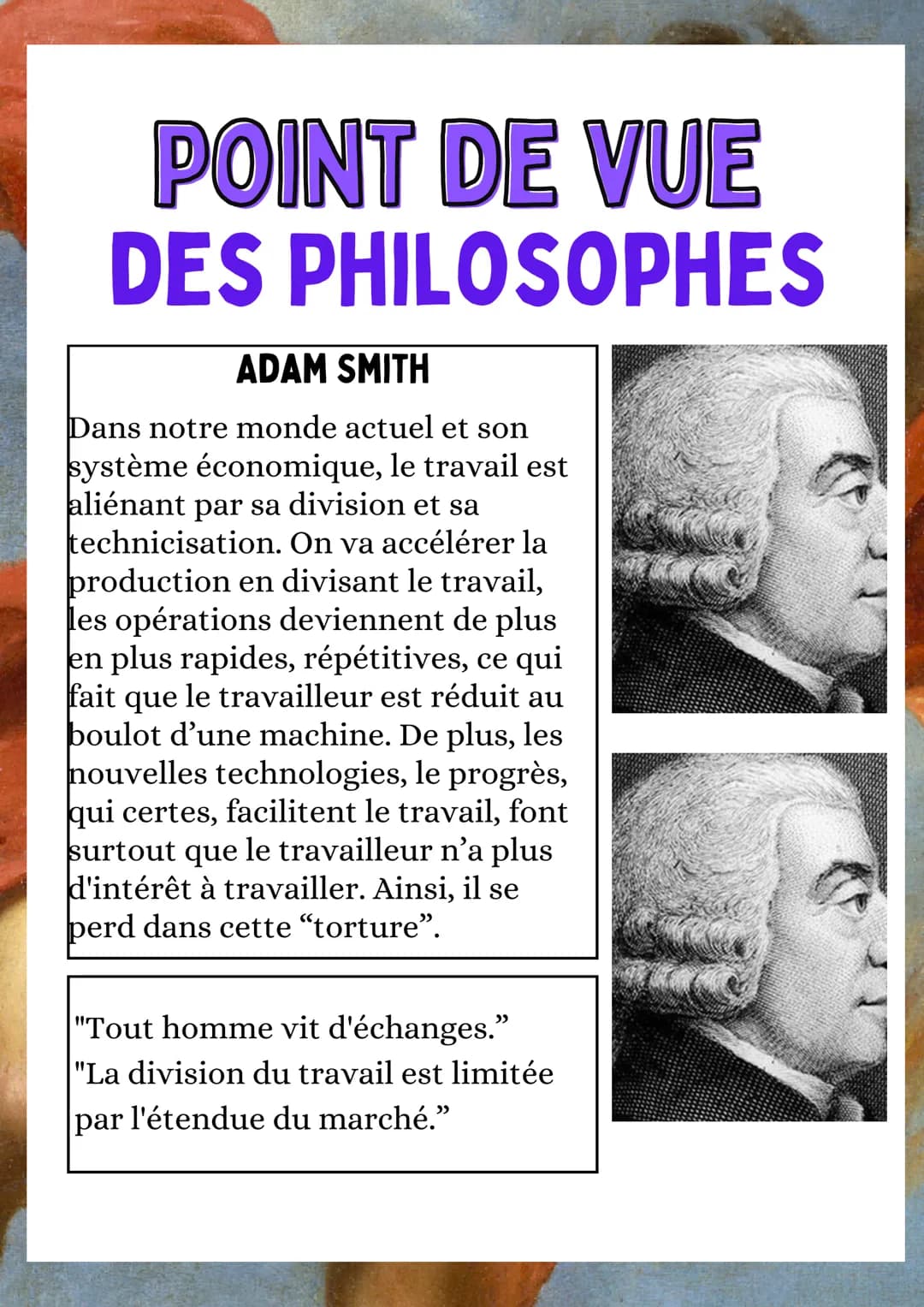 LE TRAVAIL
Activité consciente qui implique un effort
physique ou intellectuel qui transforme le réel,
dans le but d'une satisfaction des be