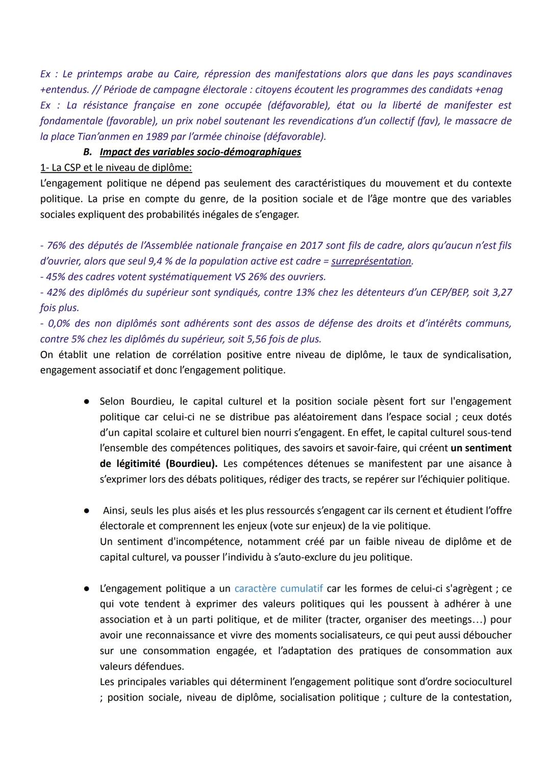 Chapitre 6 Sc po: Comment expliquer l'engagement politique dans les sociétés démocratiques
L'engagement politique recouvre l'ensemble des ac