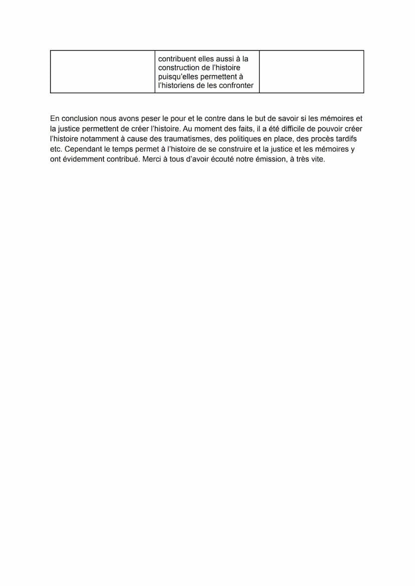 Les mémoires et la justice permettent-elles de construire l'histoire ?
Introduction (Angelo) :
HGGSP
Bonjour à tous et bienvenue aujourd'hui