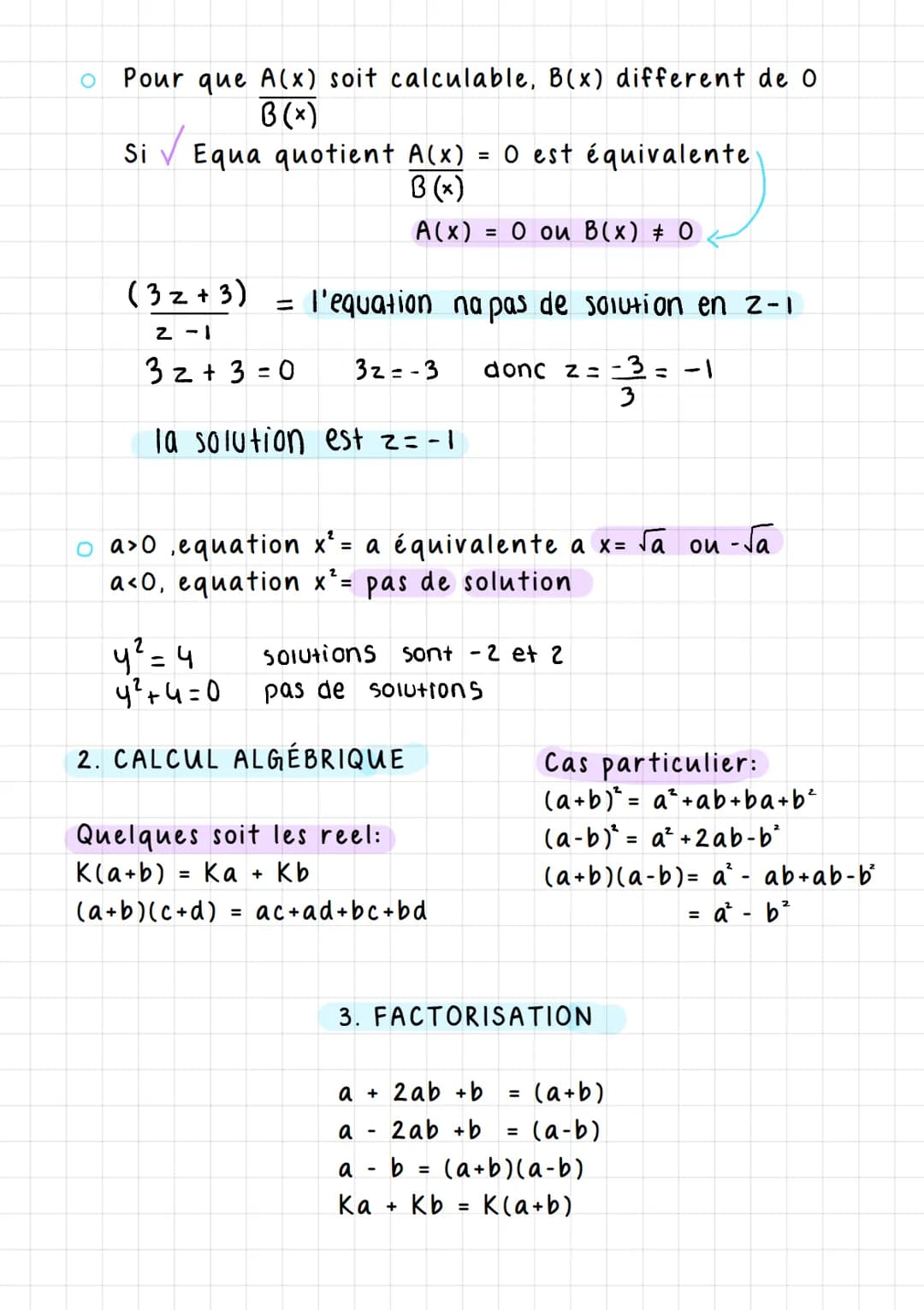 Angelina
Louboutin
2nd II
I. ÉQUATIONS
Addition ou soustraction, d'I meme nombre aux 2
Cotes d'l equation Equation équivalente.
y-3=0
3+y-3=