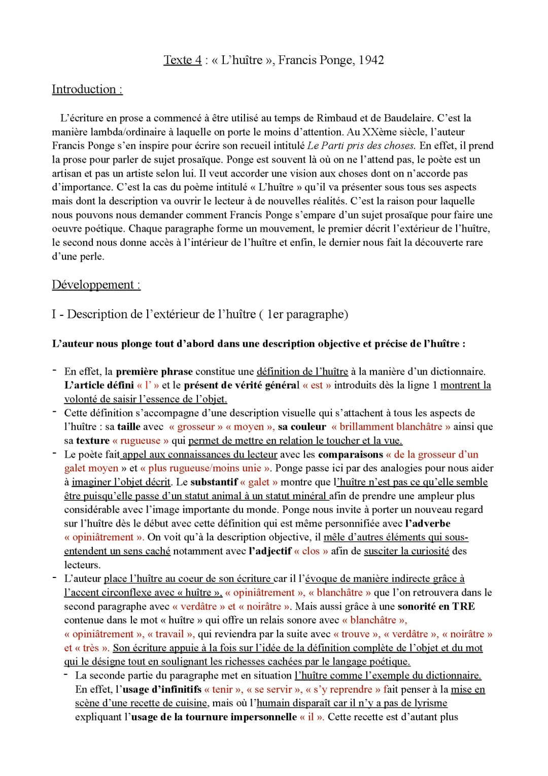 Linéaire "L'huître"