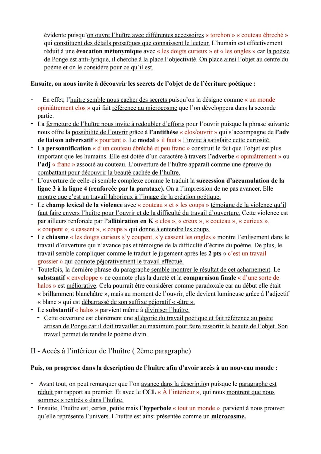 Texte 4 << L'huître », Francis Ponge, 1942
Introduction:
L'écriture en prose a commencé à être utilisé au temps de Rimbaud et de Baudelaire.