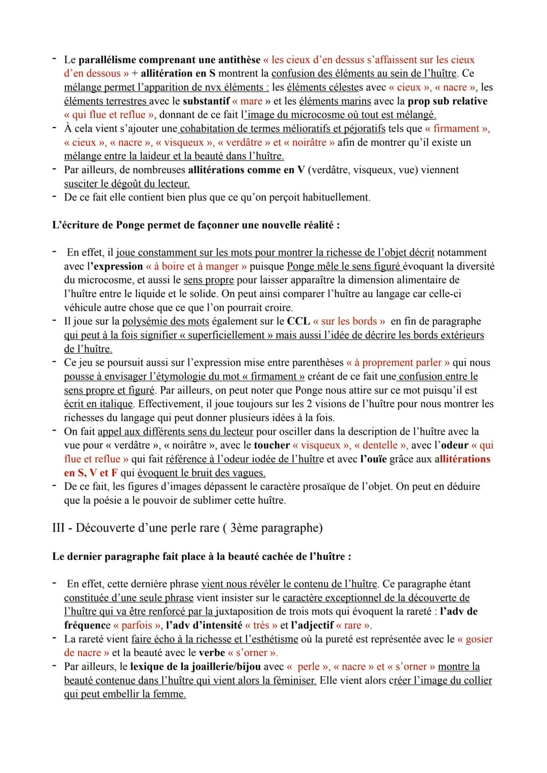 Texte 4 << L'huître », Francis Ponge, 1942
Introduction:
L'écriture en prose a commencé à être utilisé au temps de Rimbaud et de Baudelaire.
